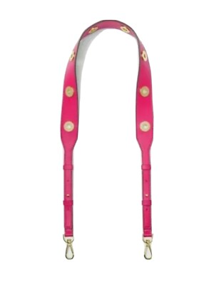 Michael Kors Blush Pink Leather Adjustable Guitar Strap with Gold Hardware Michael Kors Leather Guitar Strap Purse Strap Floral  main image 3