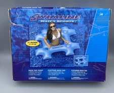 Swimline 90632 Blue Water Sport Vinyl Inflatable Hashtag Pool Float