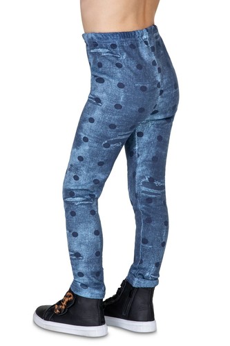 Girl's Denim Look Warm Thick Leggings Jeans Imitation Soft Child Pants FR1043 - Picture 12 of 13