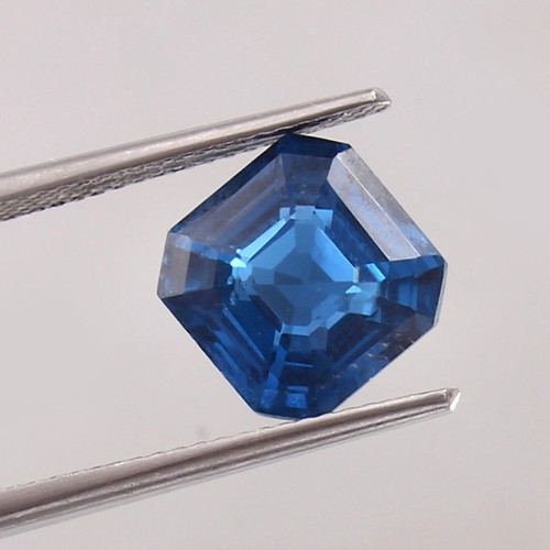 Mozambique Indicolite Tourmaline 9x9mm Radiant Cut | Blue Loose Gem October Gem - Picture 8 of 21