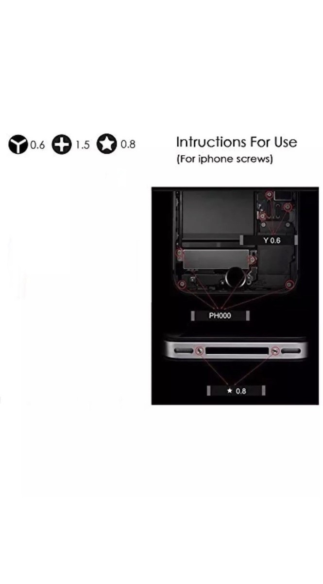 Kit Cacciaviti E Leve Per Apertura IPhone 12/11/X/XR/XS/8/7/6 - LOCTUS