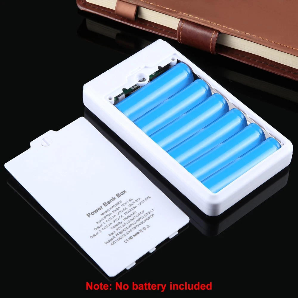 Power Bank Box Fast Charger Battery Case w/Display For HAWEEL 6 Cells 18650 Part Power Bank Box Fast Charger Battery Case w/Display For HAWEEL 6 Cells 18650 Part