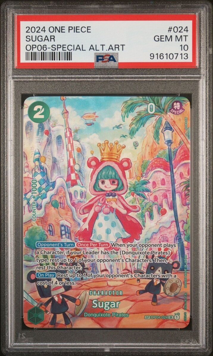 PSA 10 Sugar SP Alt Art OP04-024 (OP06) Wings of Captain One PSA 10 Sugar SP Alt Art OP04-024 (OP06) Wings of Captain One