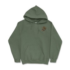 USMC EGA Embroidered Hoodie Sweatshirt Military Green USMC Licensed -all sizes