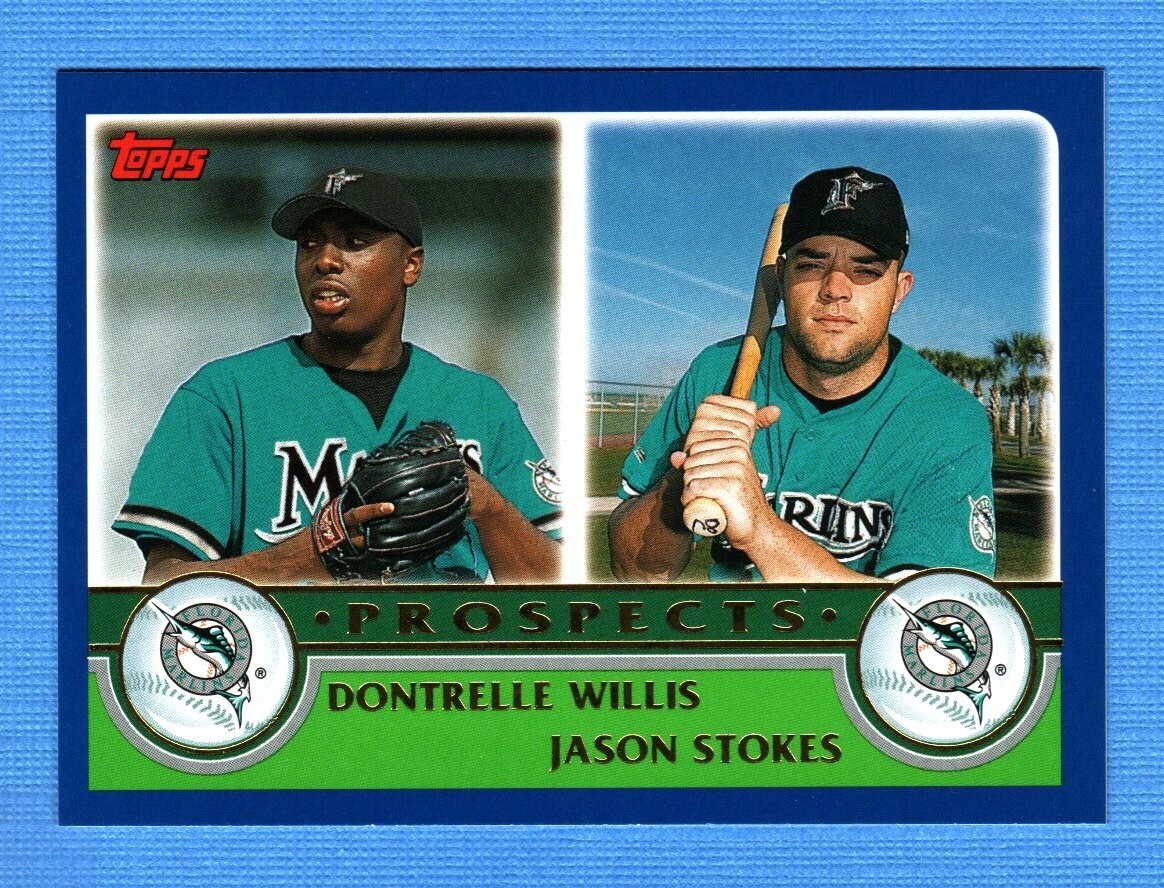 Jason Stokes Florida 2003 Topps #677 Dontrelle Willis/Jason Stokes Florida Marlins Prospects ...