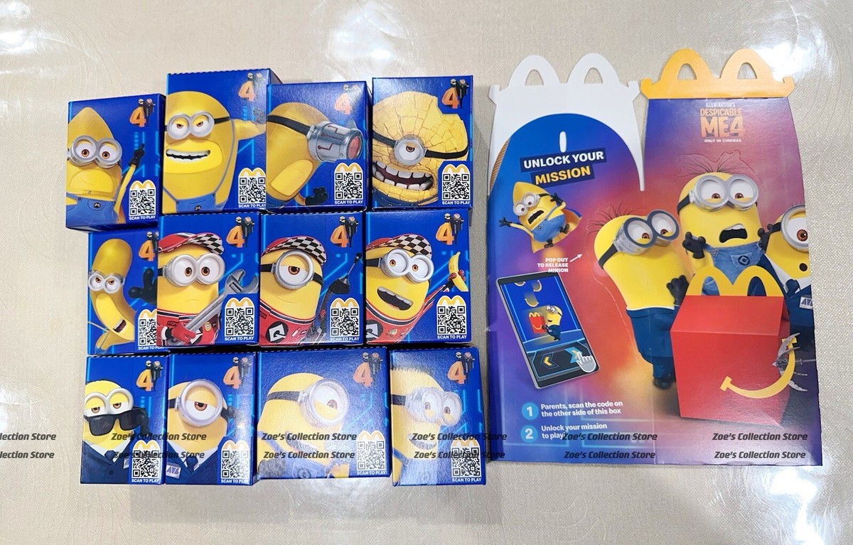 McDonalds Happy Meal Toys 2024 MINIONS Despicable Me 4 Full Set Of