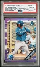 MJ Melendez - 2019 Bowman Draft Chrome Purple Refractor   PSA 10  #15/250