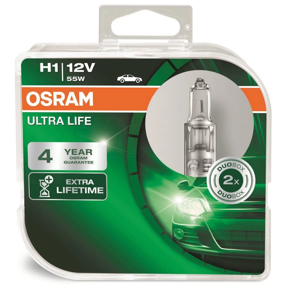 AMPOULE H1 12V 55W OSRAM Ultra Life Garantie de 4 ans 64150ULTHCB Set - Photo 1/1