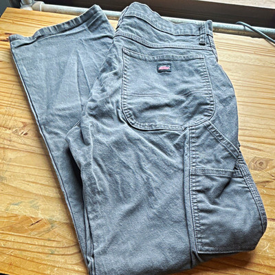 Dickies Men's Gray Canvas Work Pants 36x34 Cotton/Elastane MPN R41324
