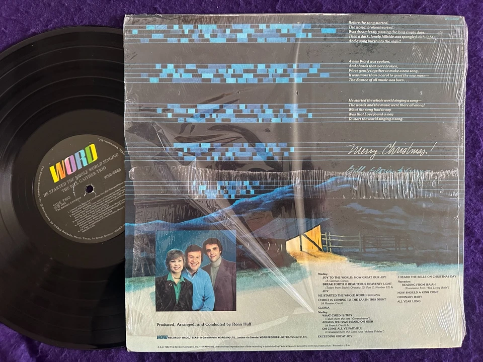 5x EX Lot BILL GAITHER TRIO Christmas Fully Alive Pilgrims Persuaded WORD 5LP - Image 3 of 4