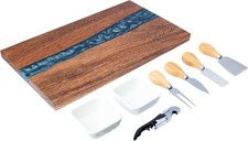 Cheese Board Charcuterie Board Set - Bamboo Serving Platter  Cutting Knives