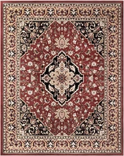 8Mm Pile Height with Jute Backing, Traditional Oriental Rug Design, Anti-Static,