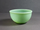Vintage Small Jadeite Green Glass, Rolled Rim Bowl, 5"
