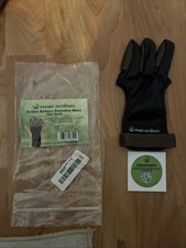 Archery Glove Three Finger Tab - Durable Leather Finger Protector for Recurve &