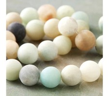 Matte Amazonite Round Beads, 8mm by Bead Landing