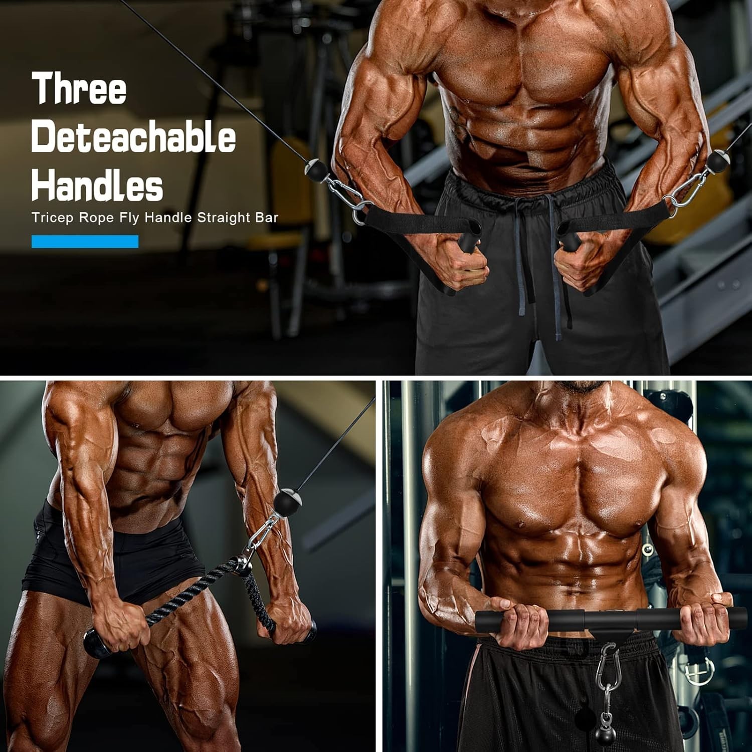 Weight Cable Pulley System for Home Gym, LAT Pulldown, Biceps & Triceps