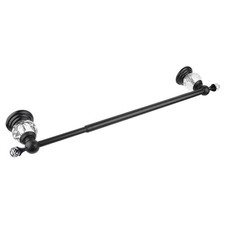 Crystal Black Towel Bar, Adjustable 24 INCH Bathroom Towel Holder Bar, Matte ...