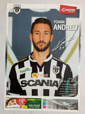 POSTER AVANT MATCH COURRIER DE L'OUEST ANGERS SCO - YOANN ANDREU - Photo 1/2