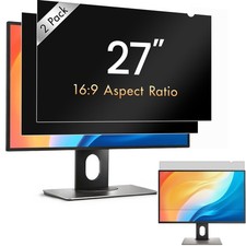 Privacy IQ 27" Inch 16:9 2 Pack Monitor Privacy Screen-Filter for 60 Degree...