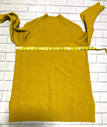 Maglione Anthropologie taglia media Welford tunica oro collo alto leggero - Foto 3 di 15