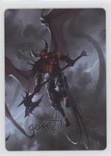 Burning-Rune Demon (Andrew Mar) Gold Foil Signature Magic: Kaldheim Art Series