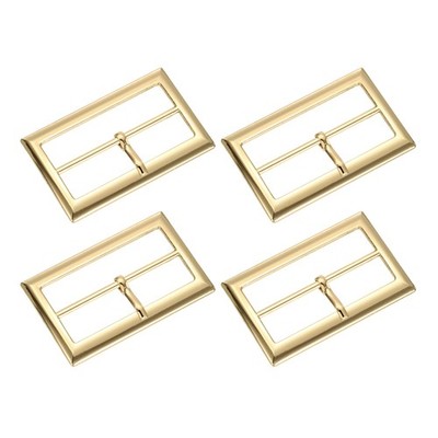 4Pcs Belt Buckle, 1.57'' Rectangular Buckles with Single Tip, Gold