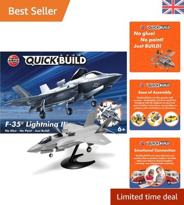 Quickbuild F-35B Lightning II Modellflugzeug-Kit - einfache Schnappmontage für Kinder