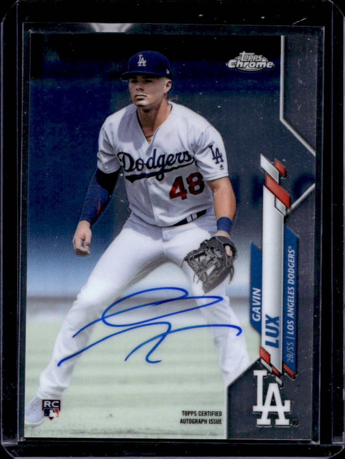 2020 Topps Chrome Gavin Lux Auto RC #RA-GL Dodgers Rookie