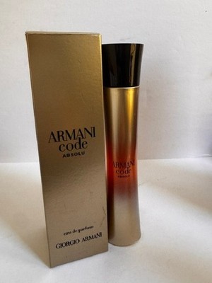Armani Code Absolu By Giorgio Armani 2.5oz (75ml) Eau de Parfum Women Damage Box