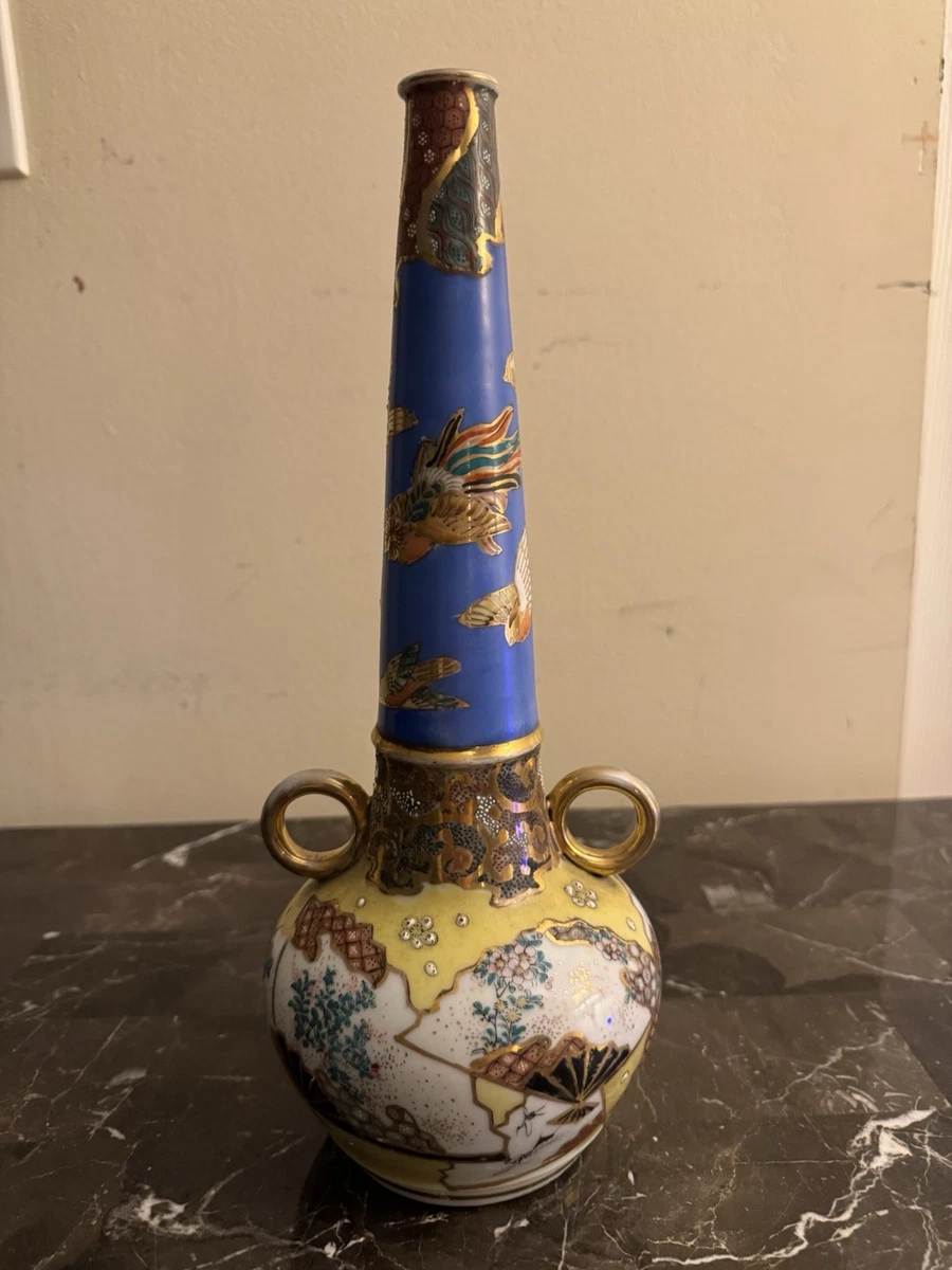 陶瓷多色1900-1940 年日本花瓶| eBay