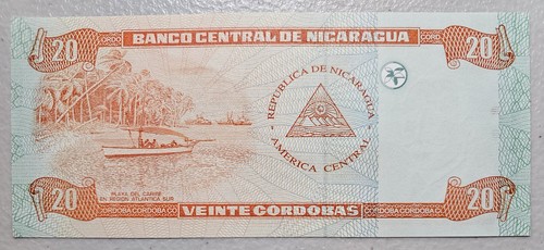 Nicaragua 20 Cordobas 2002 Unc - Foto 2 di 2