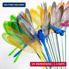 20 PCS Fake Dragonfly Clips Clip on Dragonfly for Outdoors 3D VALENTINES GIFT