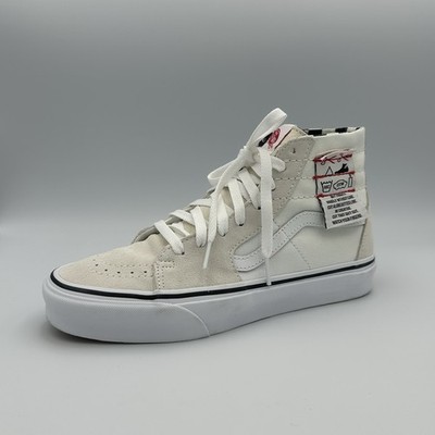 Vans SK8-Hi Tapered  Sneakers Women's Size 9 White Suede Shoes 721356