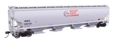 Walthers HO 67' Trinity 6351 4-Bay Covered Hopper Badger State Ethano 920-110313