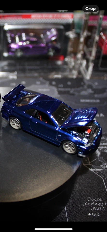 Hot Wheels RLC Nissan Skyline GT-R BNR34 Blue Spectraflame 9433/12,500 RARE - Image 2 of 4
