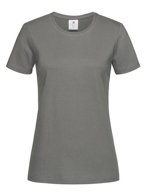 STEDMAN T-Shirt CLASSIC-T FITTED WOMEN da Donna in Jersey Kurzarm REAL GREY