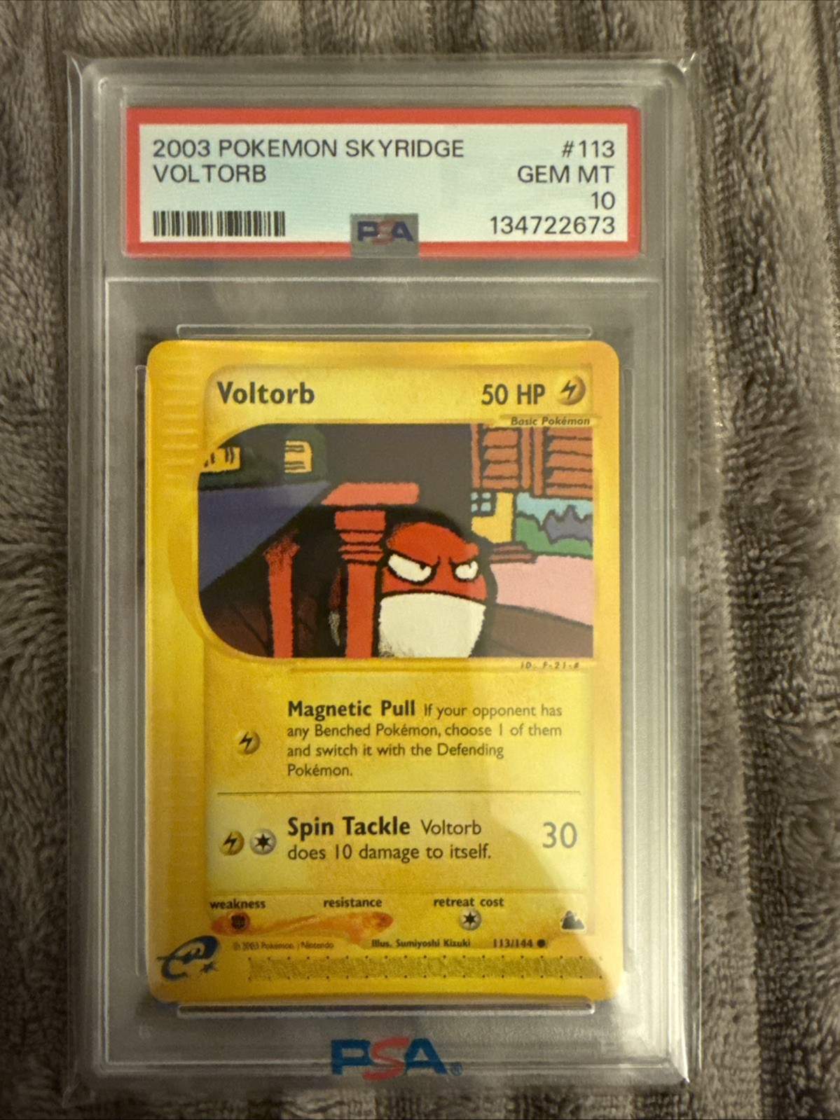 2003 Pokémon Skyridge Voltorb #113 PSA 10! GEM MINT