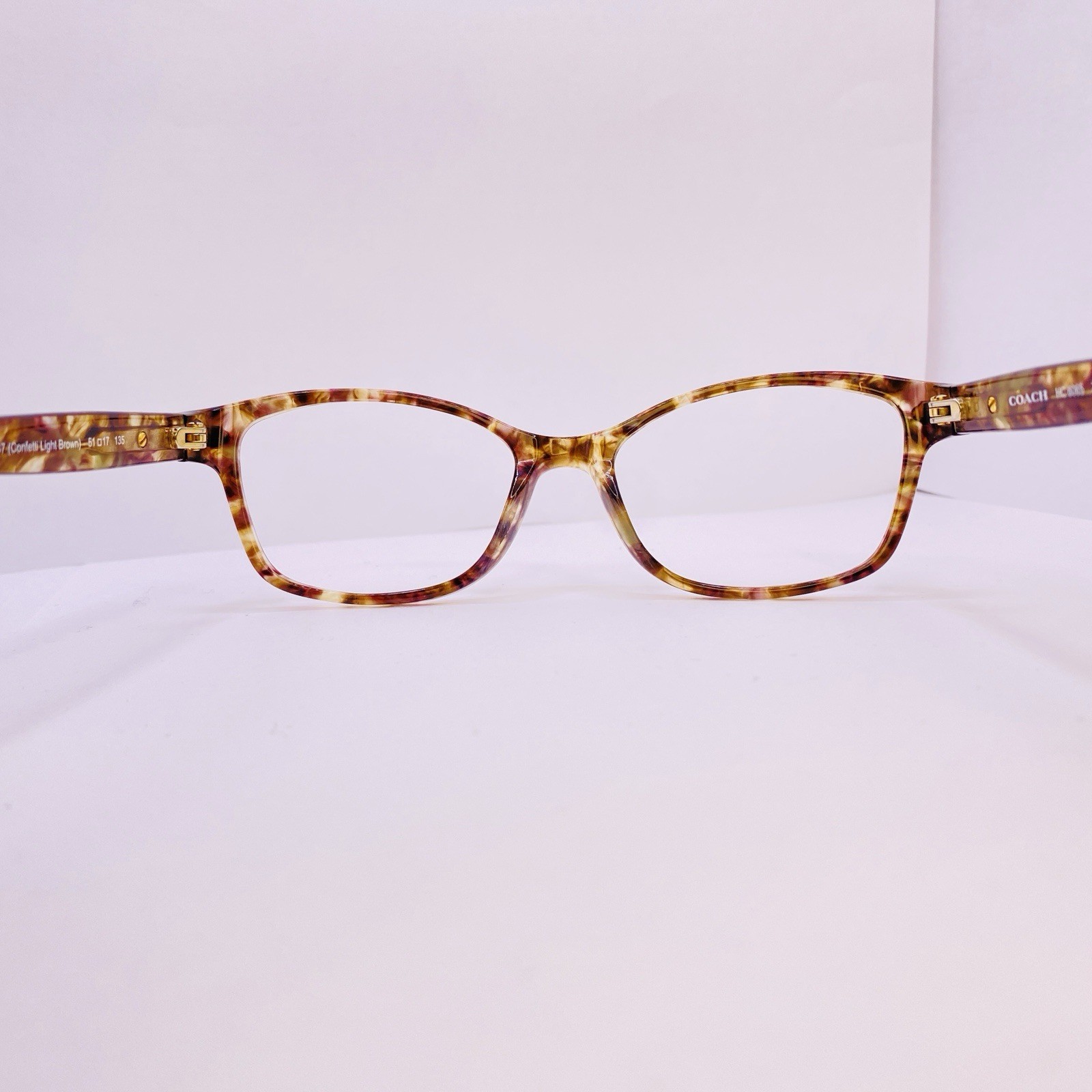 Coach Eyeglasses Frames HC 6065 5287 Confetti Light Brown 51 [] 17 135 MM thumbnail 10