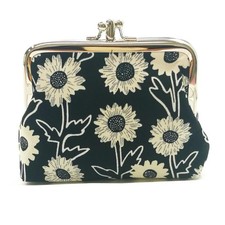 Cute Floral Buckle Coin Purse Retro Kiss-lock Change Purse Wallets