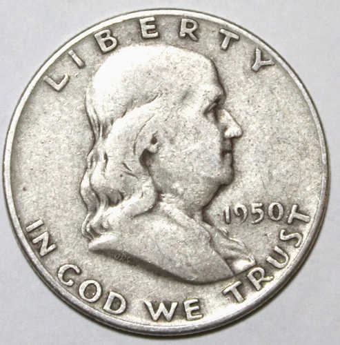 1950-D Franklin Half Dollar - Very Fine - #0376EB