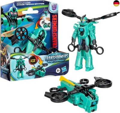 Transformers EarthSpark 1-Step Flip Changer Chaos Terran Spitfire Action-Figur