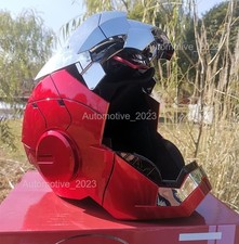 Iron Man MK5 Voice Control Helmet Wearable Cosplay Mask LED Jarvis Auto Open
