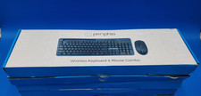 LOT OF 4/ Periphio Wireless Keyboard Mouse Combo 2.4G Slim Black