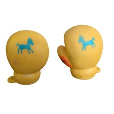 Vtg. Baby Rubber Toy Boxing Gloves