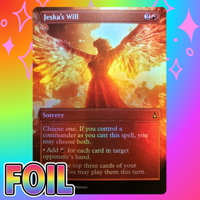 Jeska's Will FOIL Proxy Card with Custom Fire Wing Fantasy Art Design