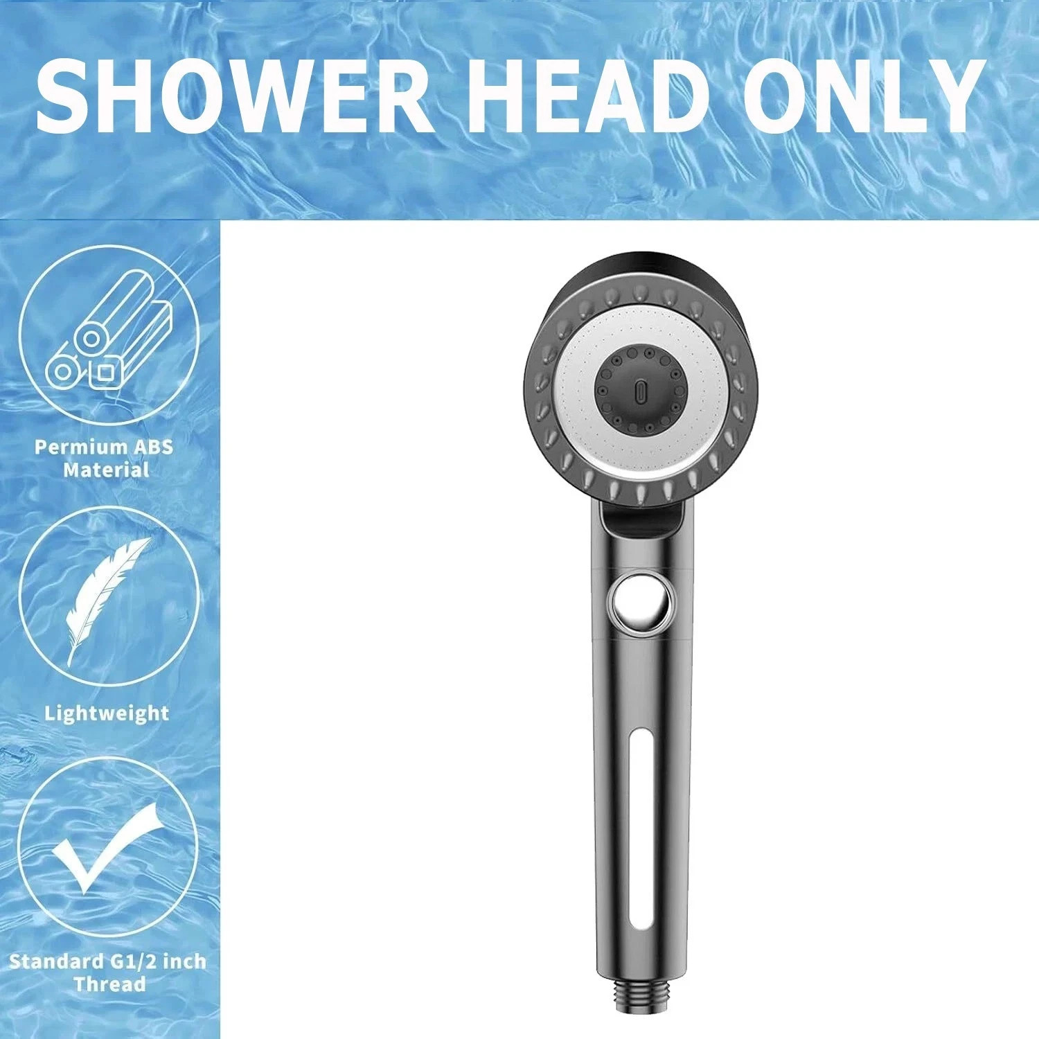 3 Settings Handheld Shower Heads Spray With 5 10 Hose