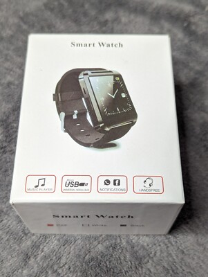 Smart Watch Black Hands Free Music Player Micro USB Bluetooth