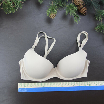 Victoria's Secret Bra Size 32C Beige Padded Underwire Adjustable