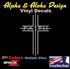 Faith Cross Window Decal Sticker Car Truck Yeti Laptop