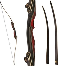 PMZ Archery Longbow, Right Hand Traditional Bow for Adults Beginners to Practice